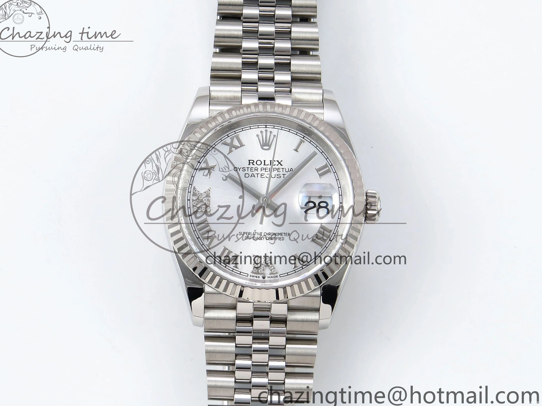 VR3235 36 APF 126234 Silver Steel Dial Bracelet on Jubilee Best DateJust Edition 904L Diamond 1:1 Roman 0520